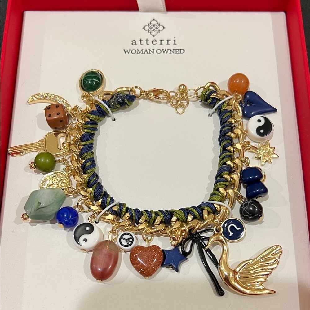 Atterri | Artisan Boho Charm Bracelet ~ Gold Tone - Picture 11 of 11